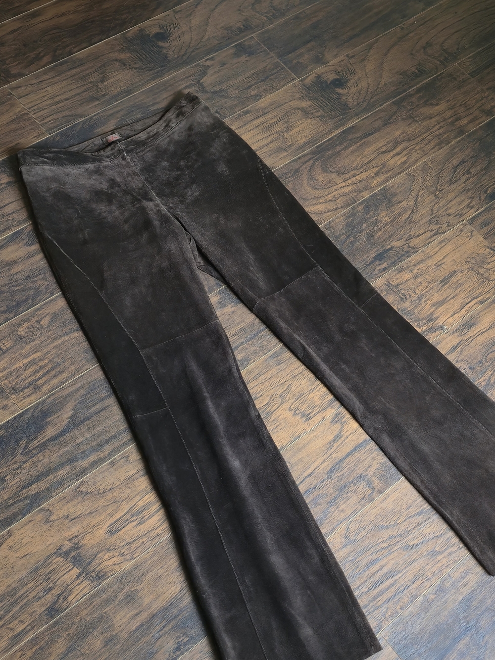 š¤Danier Dark Brown Suede Flare Wide-Leg Jeansš¤